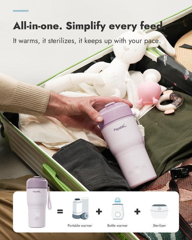 Portable Baby Bottle Warmer Fast Heat Sterilize Car Outdoor Purple3