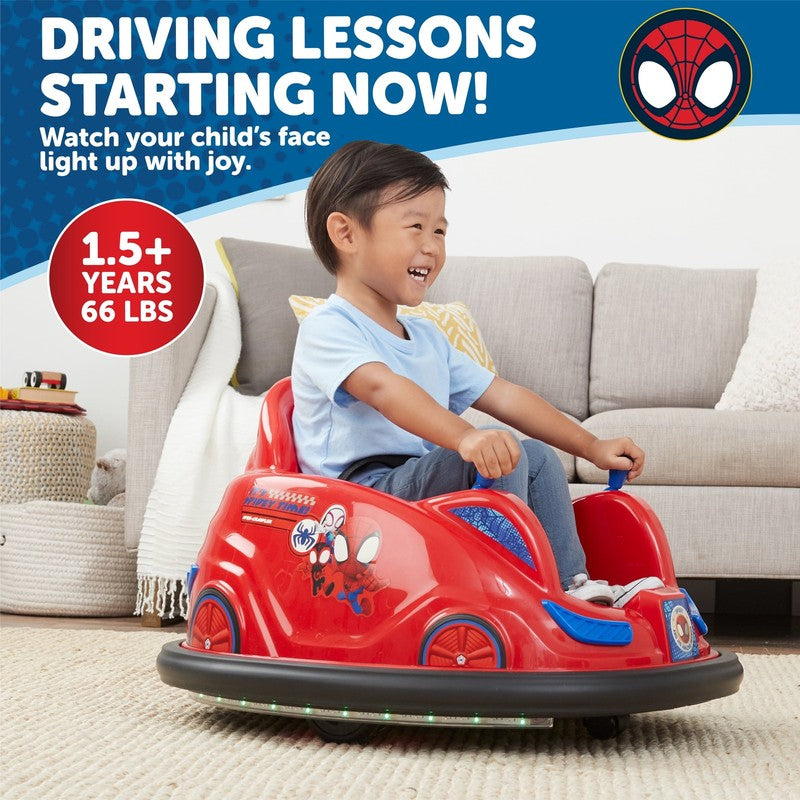 6V Spidey Bumper Car Ride On Toy Lights & Sounds3