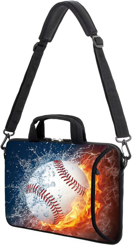 15.6 Laptop Sleeve Case Baseball Shoulder Strap Handle Accessory Pocket3