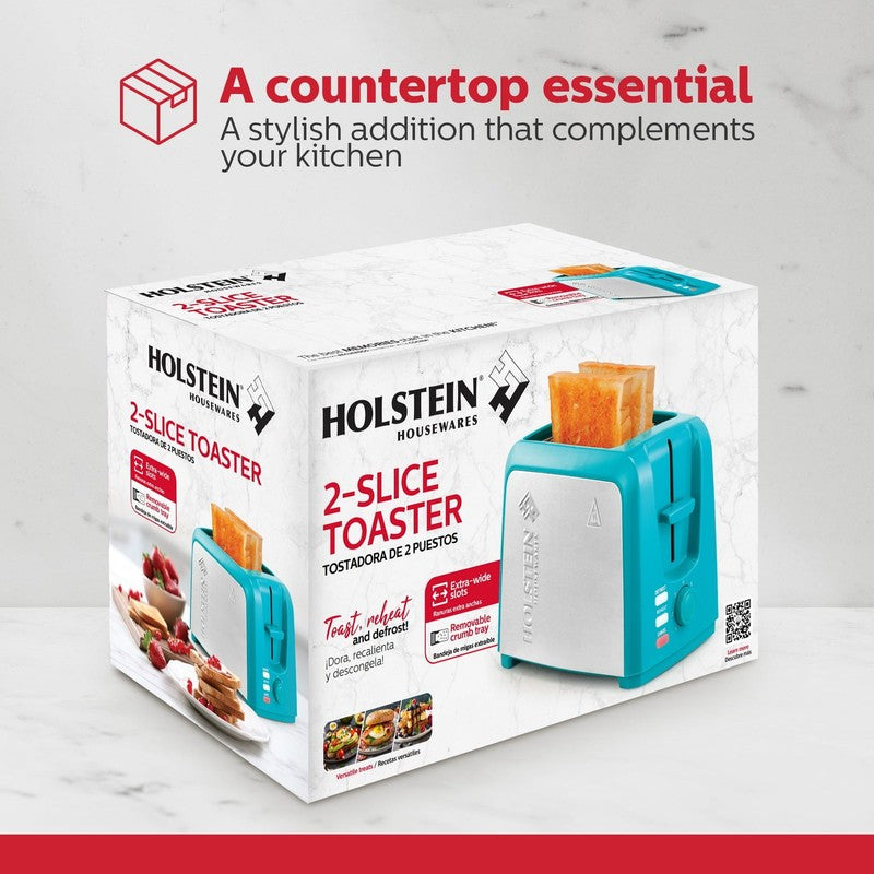 2-Slice Toaster Teal with Defrost and Reheat Function8