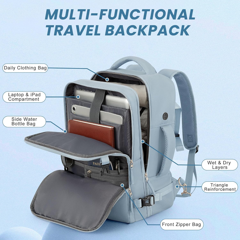 Travel Laptop Backpack Women Carry On Personal Item 16 Inch Waterproof8