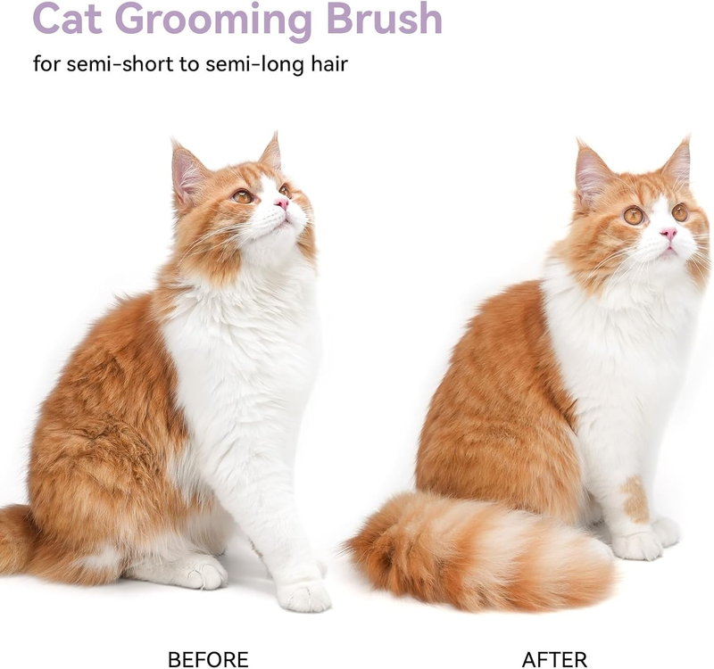 Cat Dog Grooming Brush Shedding Loose Fur Long Short Hair Pets Purple Pet Brush7
