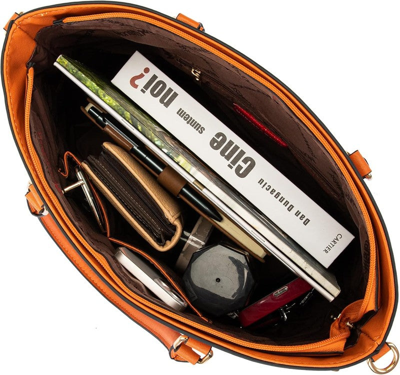 3PCS Purses for Women Tote Bag and Wallet Set Shoulder Satchel Handbags4