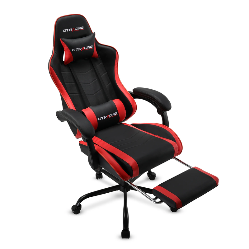 Ergonomic GTWD 200 Chair Gaming Office Adjustable Pillow Footrest Red2