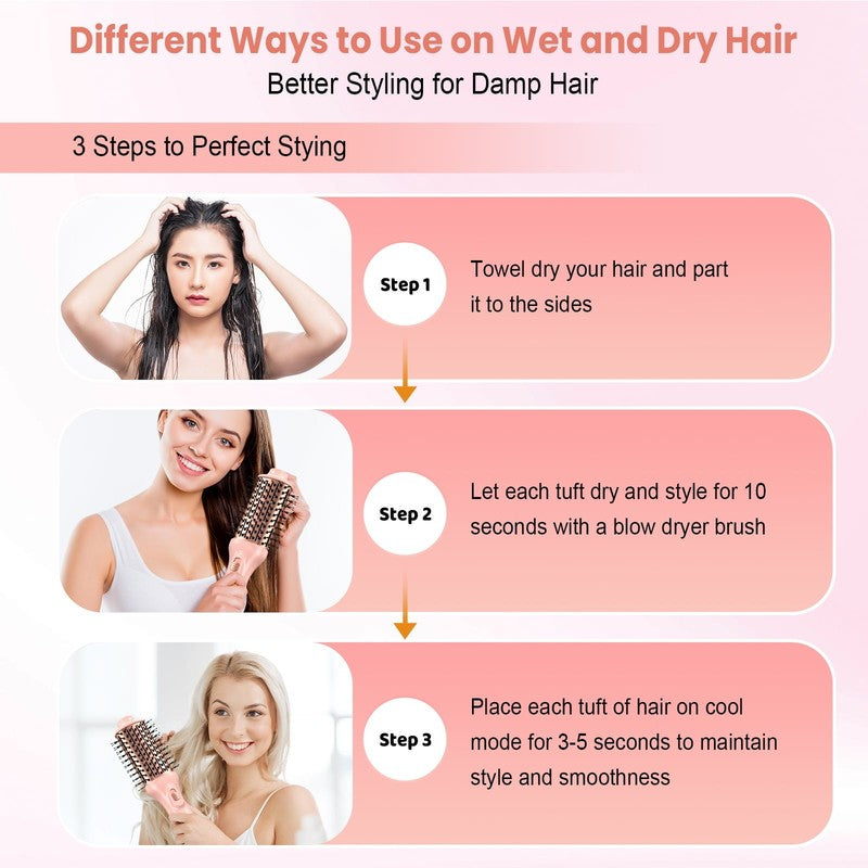4 in 1 Hair Dryer Brush Ionic Ceramic Titanium Hot Air Volumizer Anti-Frizz5