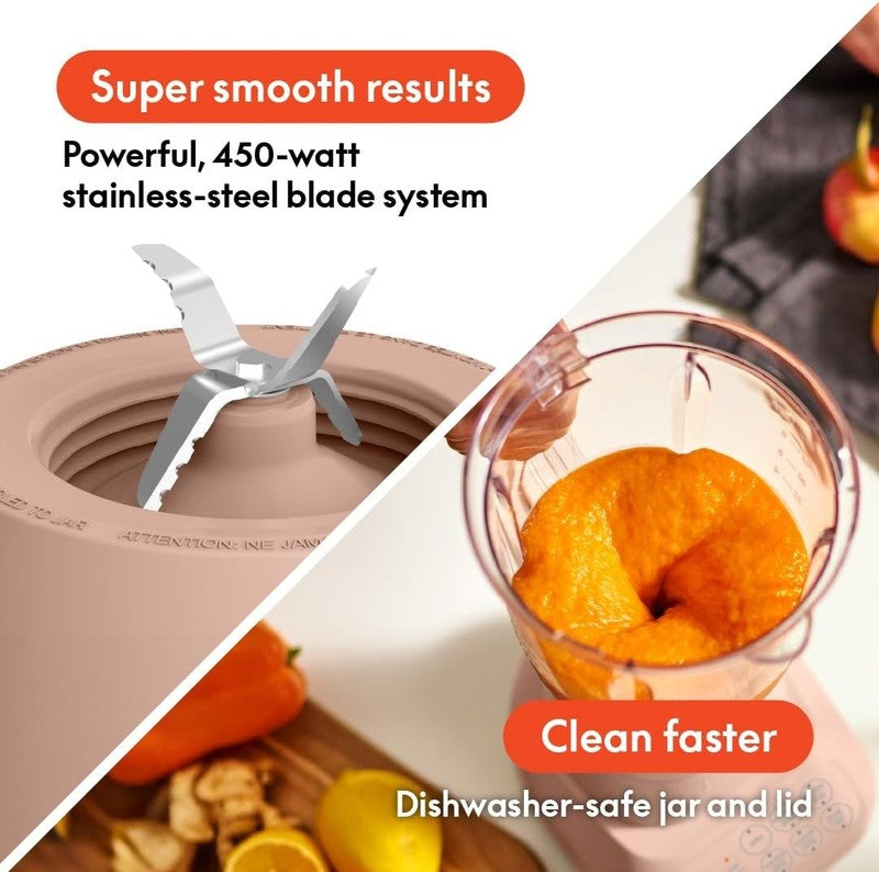 10 Speed Blender Juicer Smoothie Maker 48Oz Slim 450W Blossom Dishwasher Safe3