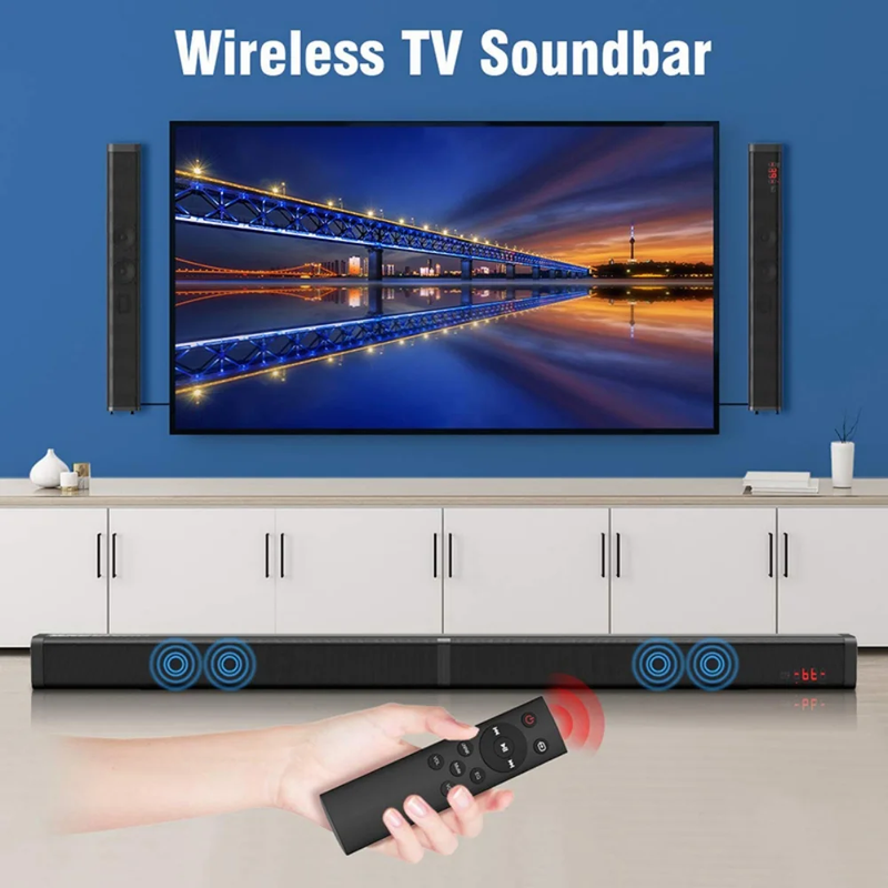 120W Bluetooth 5.0 TV Sound Bar 3D Surround Home Theater Split Soundbar1