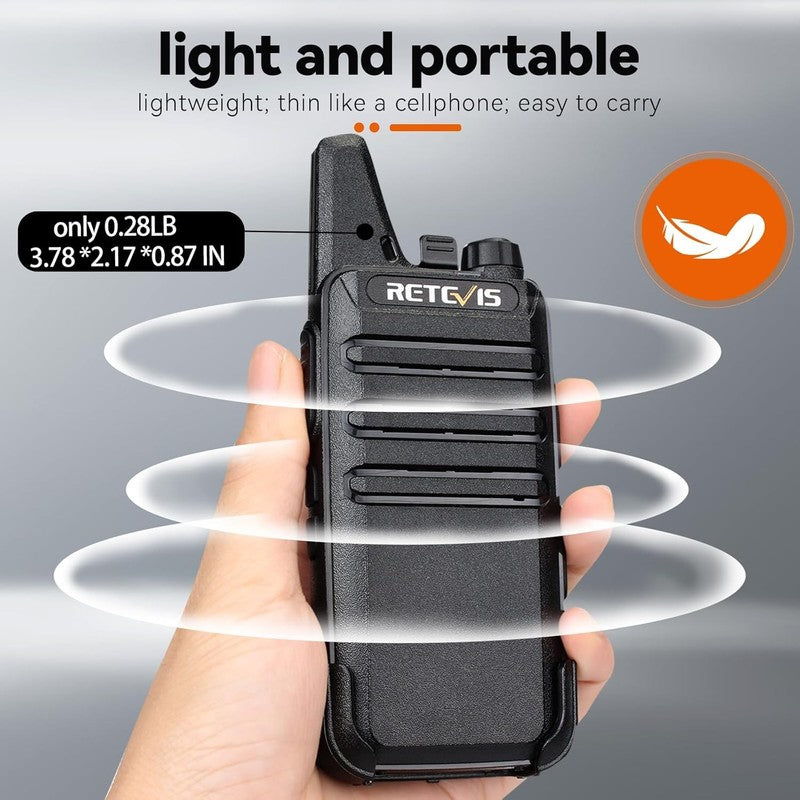 RT22 Long Range Rechargeable Two Way Radios   4 Pack for Camping & Hiking1