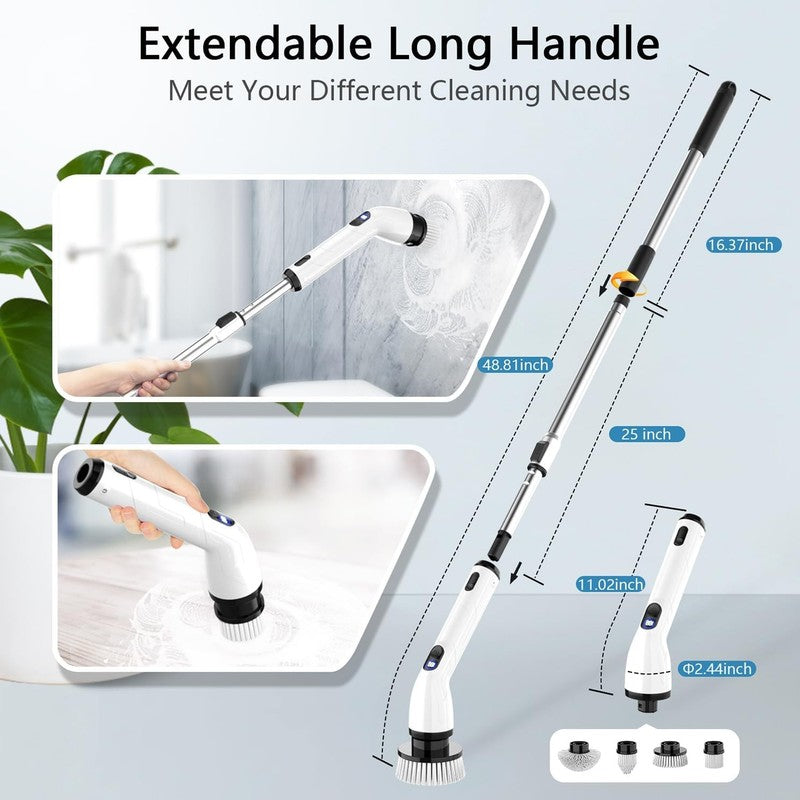 Electric Spin Scrubber, Full Body IPX7 Waterproof Bathroom Scrubber with Power L3