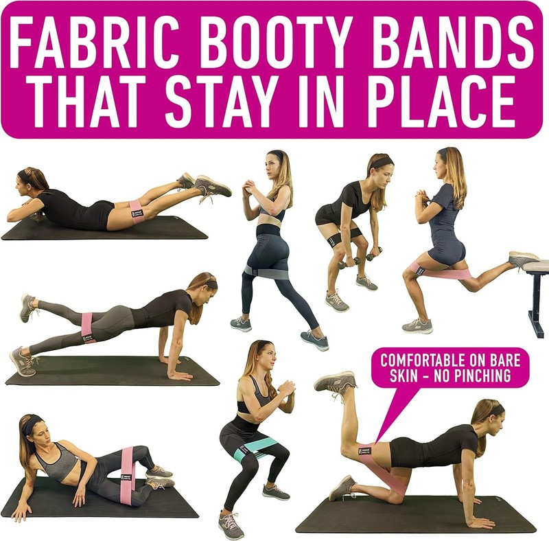 Resistance Bands for Working Out with Workout Bands Guide. 4 Booty Bands for Wom1