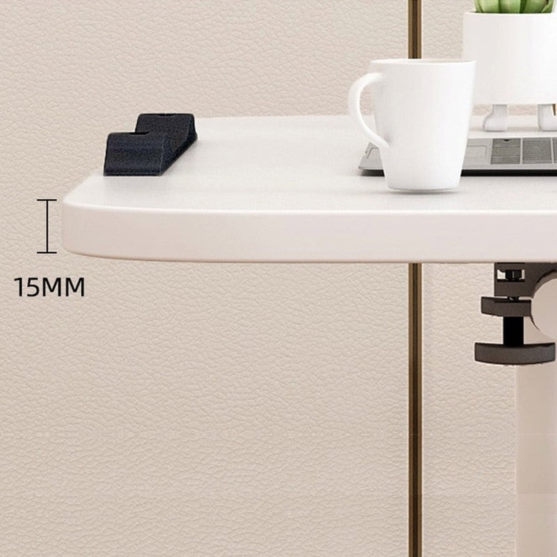 Home Medical Overbed Table, Hospital Bedside Table with Tilting Desktop and Whee7