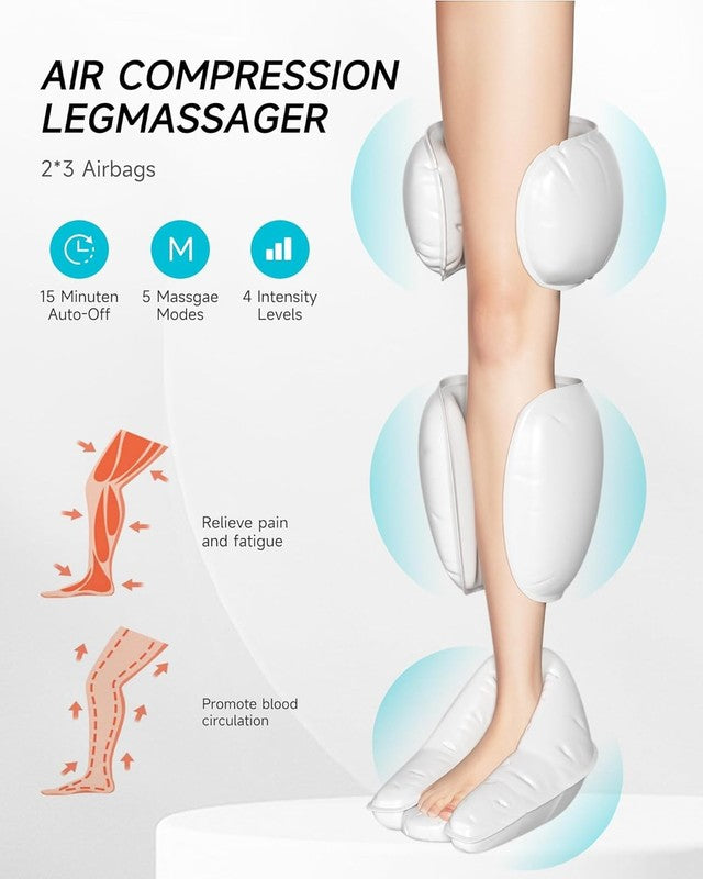 Leg & Foot Massager with Heat & Compression for Pain, Circulation & Gifts1