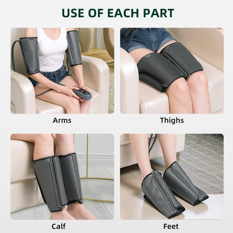 Grey Air Compression Calf Massager Circulation Muscles FSA/HSA6