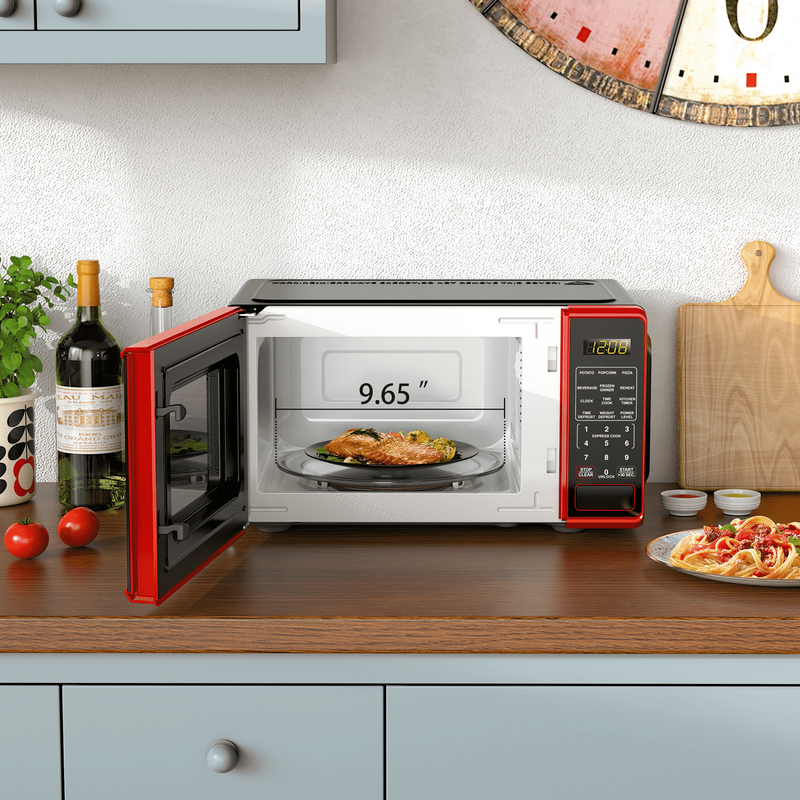 0.7 Cu Ft Countertop Microwave Oven, 700 Watts, Red1