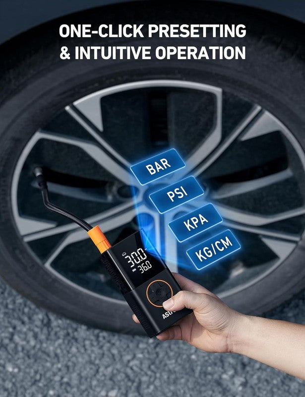 L7 Cordless Tire Inflator 150 PSI Digital Air Pump with LED & Pressure Gauge6