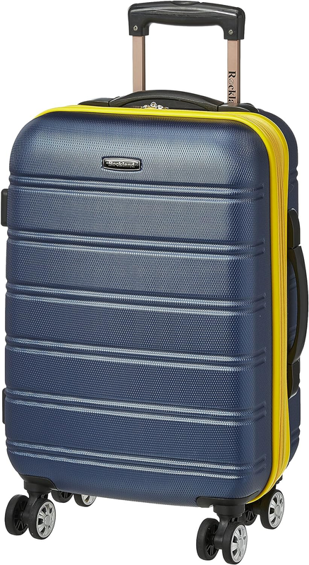 Melbourne Hardside Expandable Carry On Spinner Luggage 20" Navy Travel Bag0