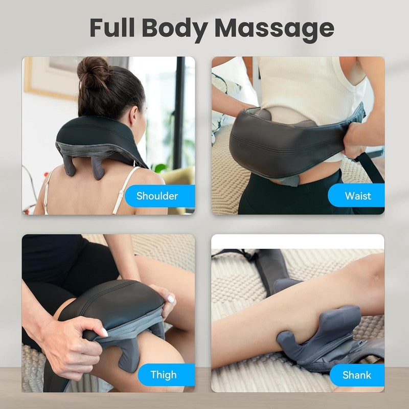 4D Shiatsu Neck Shoulder Massager w/ Heat Cordless Pain Relief w/ Bag8