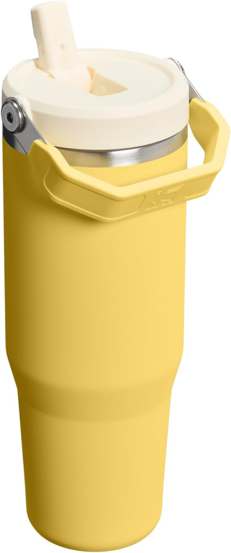 30oz Flip Straw Tumbler Stainless Steel Insulated Leakproof Handle Daffodil2