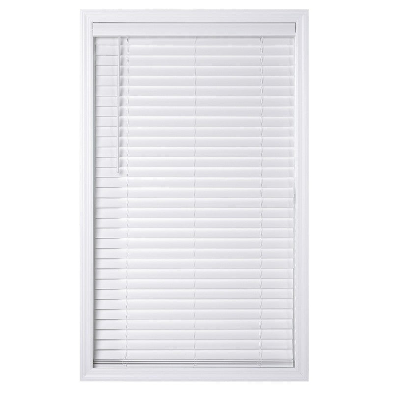 2" Cordless Faux Wood Horizontal Blinds, White, 47" W X 64" L9