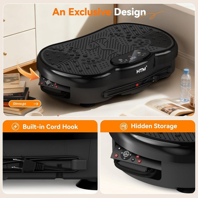Vibration Plate Exercise Machine 300lbs 120 Speeds 9 Modes Home Fitness4