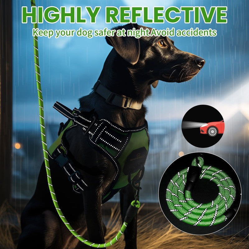 MASBRILL No Pull Dog Harness and Leash Set, Reflective Adjustable Vest Small3