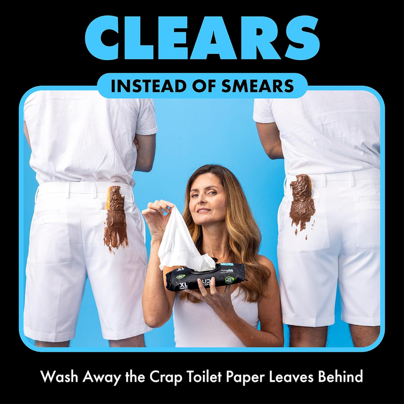 Flushable Wipes 12 Pack 288ct Unscented XL Adult Wet Wipes Aloe E1
