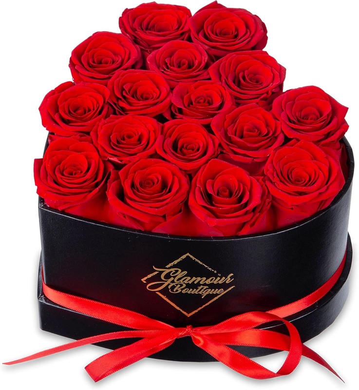 16 Flower Forever Heart Shape Box   Preserved Roses Gift for Her, Preserved Flow0