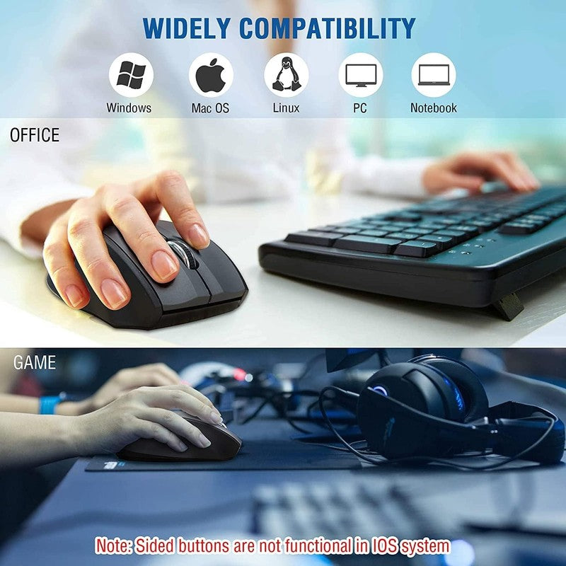 Wireless Mouse for Laptop, Portable Optical Computer Mouse, 6 Buttons, Cordless4