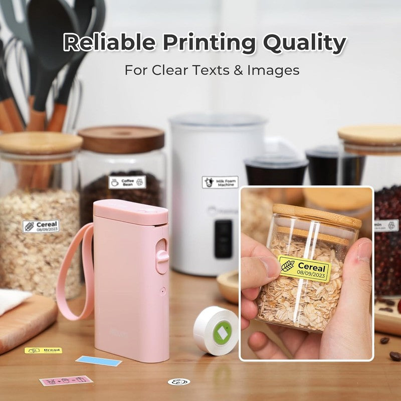 Pink Bluetooth Label Maker   Wireless Mini Printer for Home, Office & School6