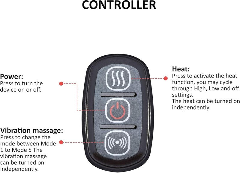 Heated Knee Massager w/ Vibration Heat Pain Relief Knee Pad Pair5