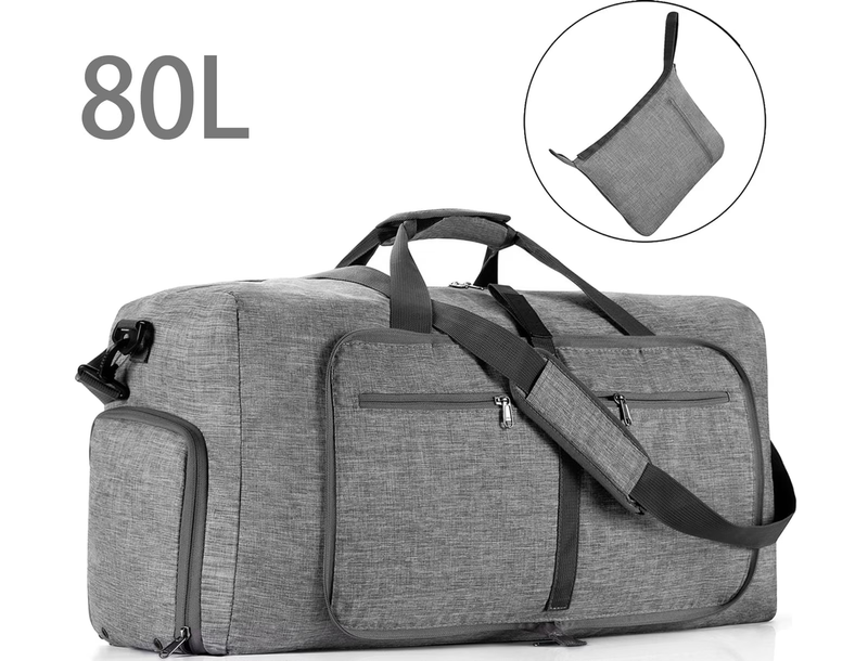 28" Largetravel Duffle Bag for Men, 80L Foldable Travel Duffel Bag with Shoes Co8
