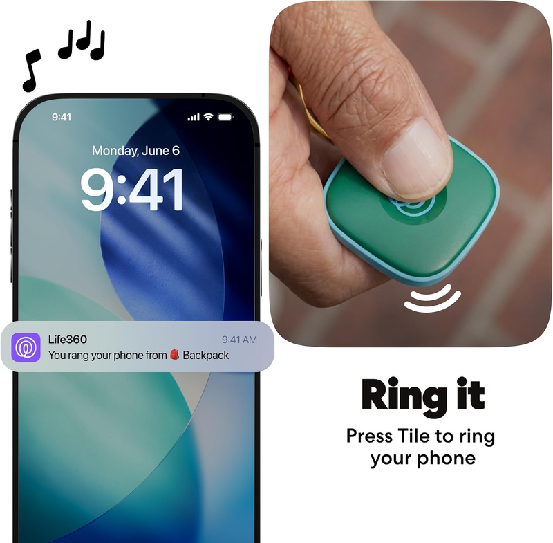 Bluetooth Tracker Tile Key Finder Item Locator iOS Android Green Surf4
