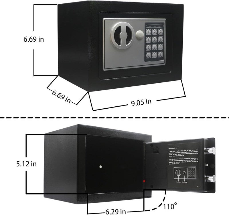 Deluxe Digital Security Safe Box with Keypad Lock for Home & Office Use3