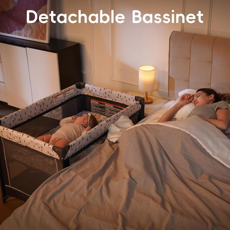 Pack and Play with Bassinet, Portable Playard for Baby6