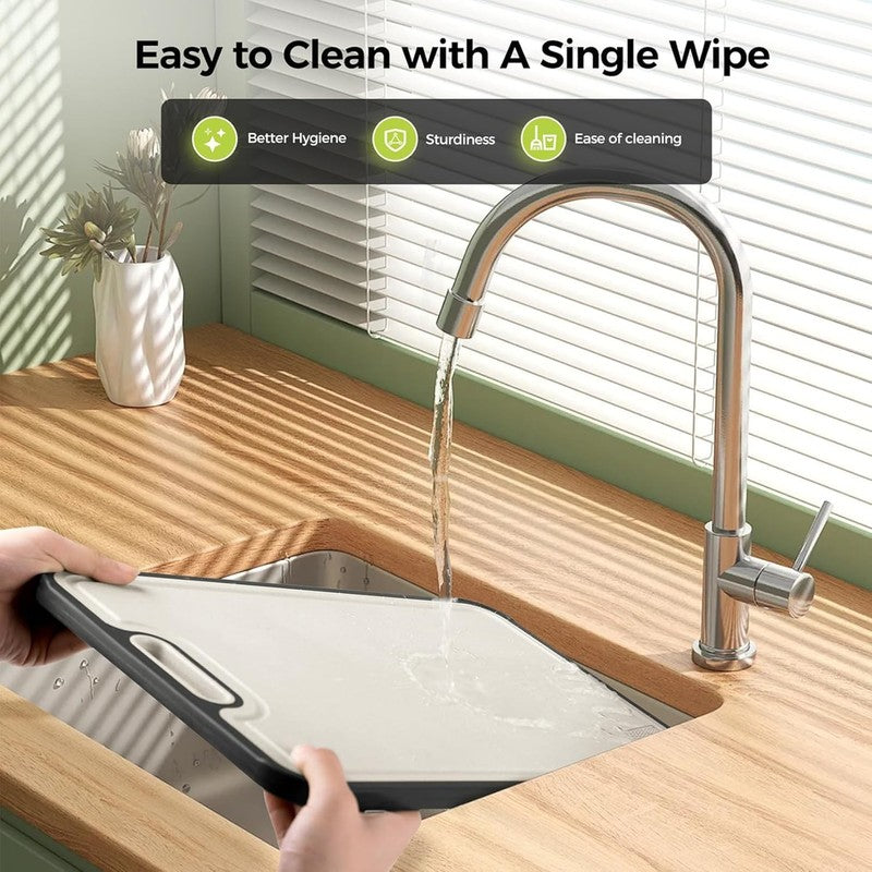Titanium Cutting Board Double Sided Food Grade, Easy Clean Large 15x10.36