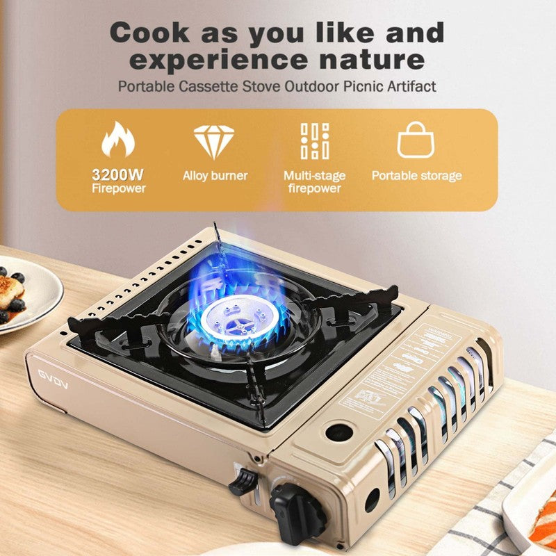 Portable Camping Stove, 1 Burner Butane Gas Stove with Updated Carrying Case8