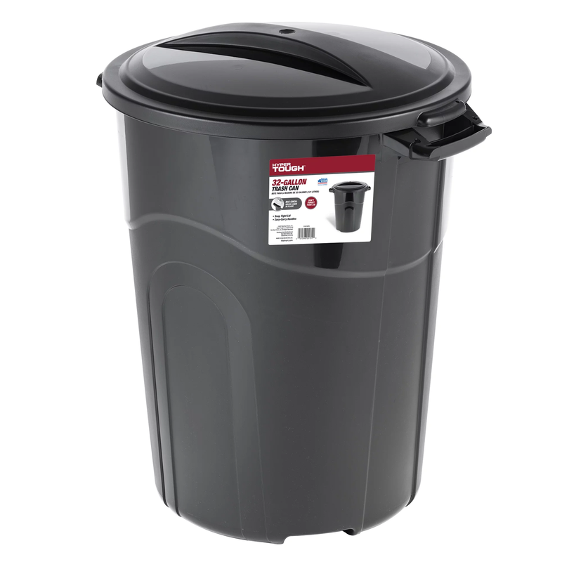 32 Gallon Heavy Duty Injection Molded Trash Can with Click Lock Lid8