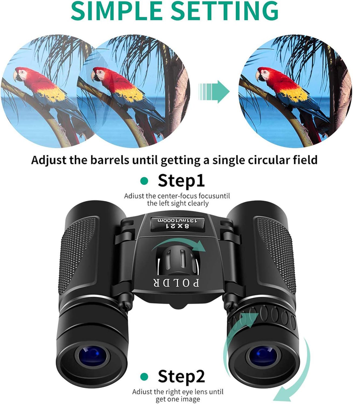 8x21 Compact Binoculars Adults Kids Bird Watching Travel Concerts3