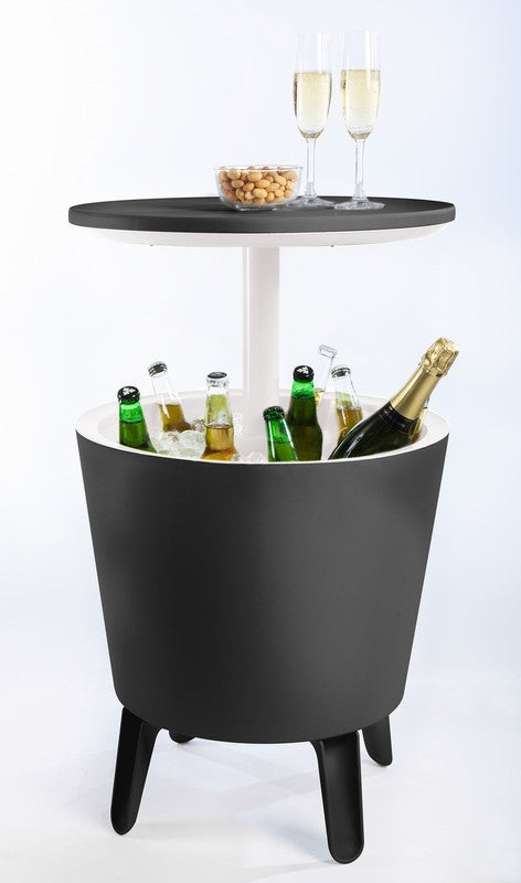 Modern 2-in-1 Cooler & Side Table Outdoor Patio Bar Gray5