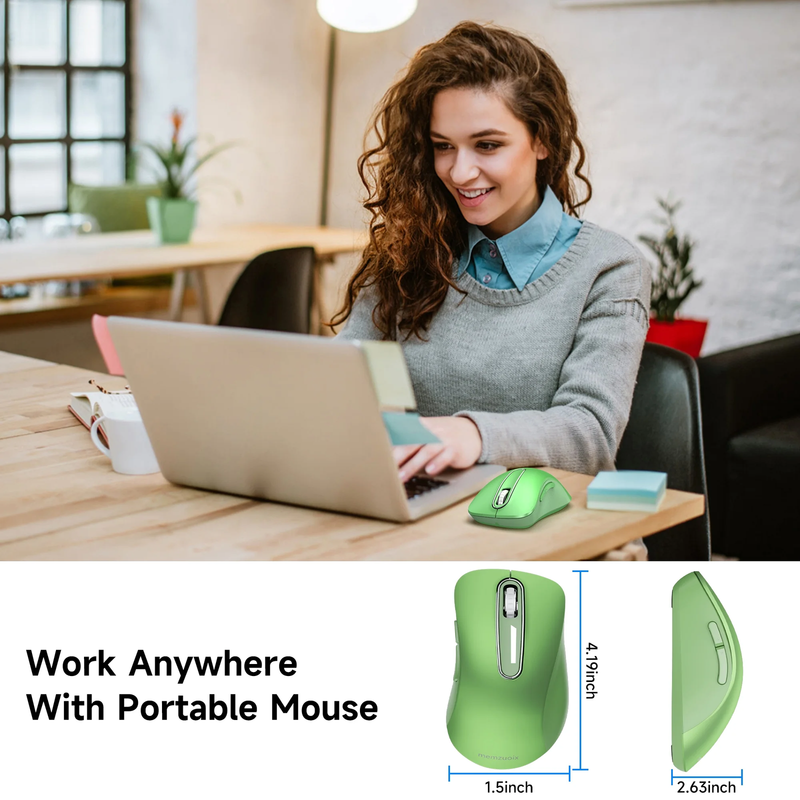 2.4GHz Wireless Mouse 1200 DPI 5 Button USB Receiver for PC Laptop Mint1