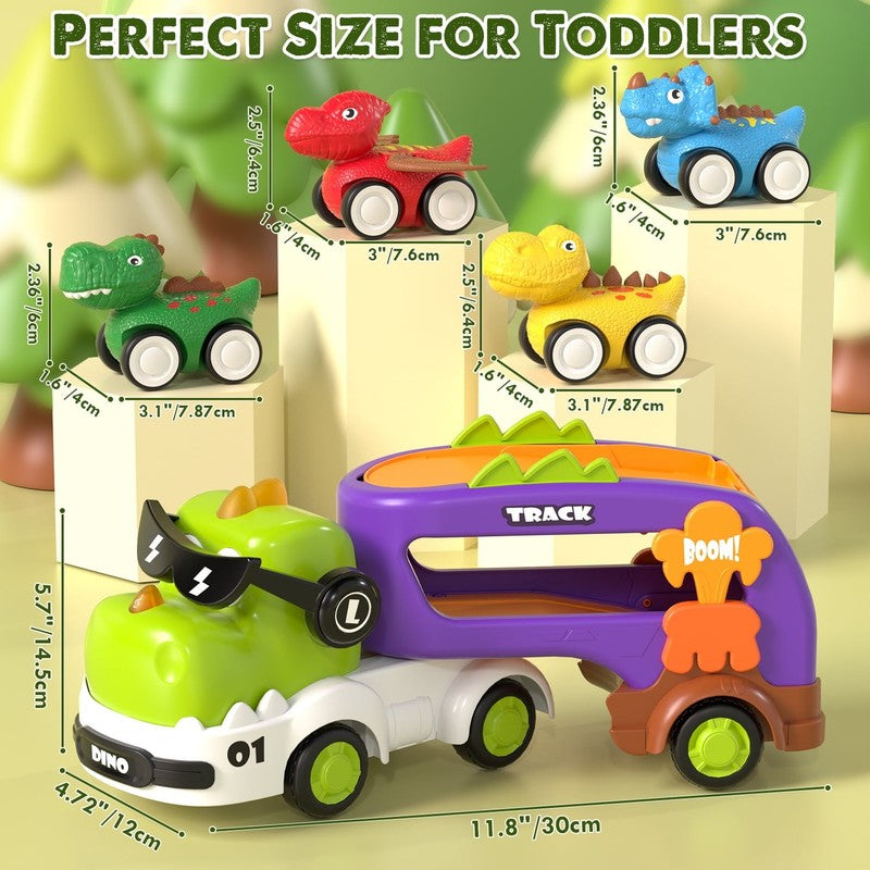 Toddler Toys for Boys 2 3 4 5+ Years Old, Dinosaur Toy Cars with Lights & Sounds7
