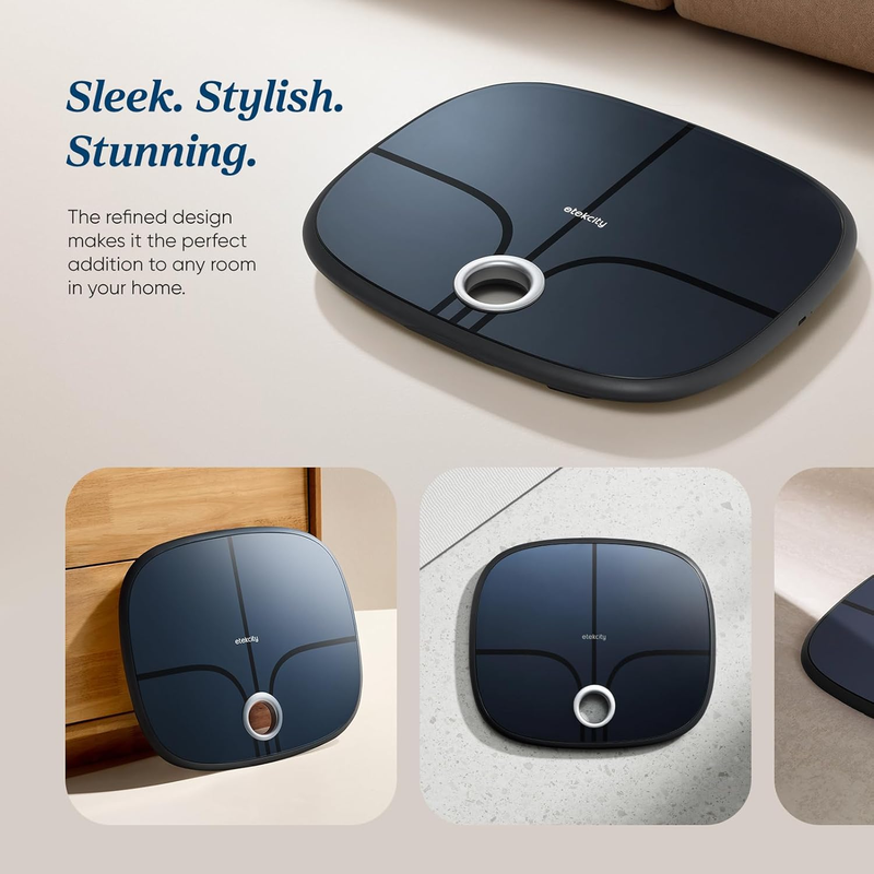 Smart Body Weight Scale BMI Body Fat Muscle Mass Bluetooth 13 Metrics Black6