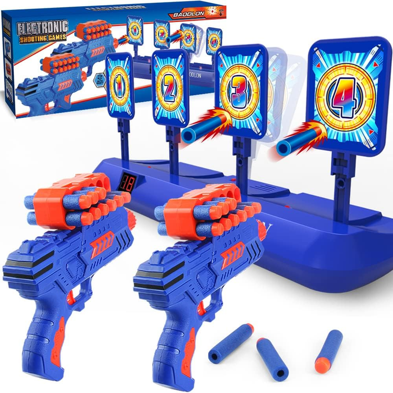 Digital Shooting Targets with Foam Dart Toy Gun, Electronic Scoring Auto Reset 410
