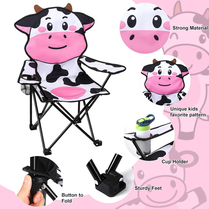 Kids Folding Outdoor Camping & Lawn Chair w/ Cup Holder & Carry Bag2