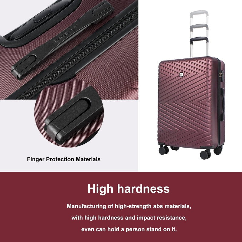 4 Piece Hardshell Luggage Set Hardside Lightweight Suitcase with TSA Lock Spinne5