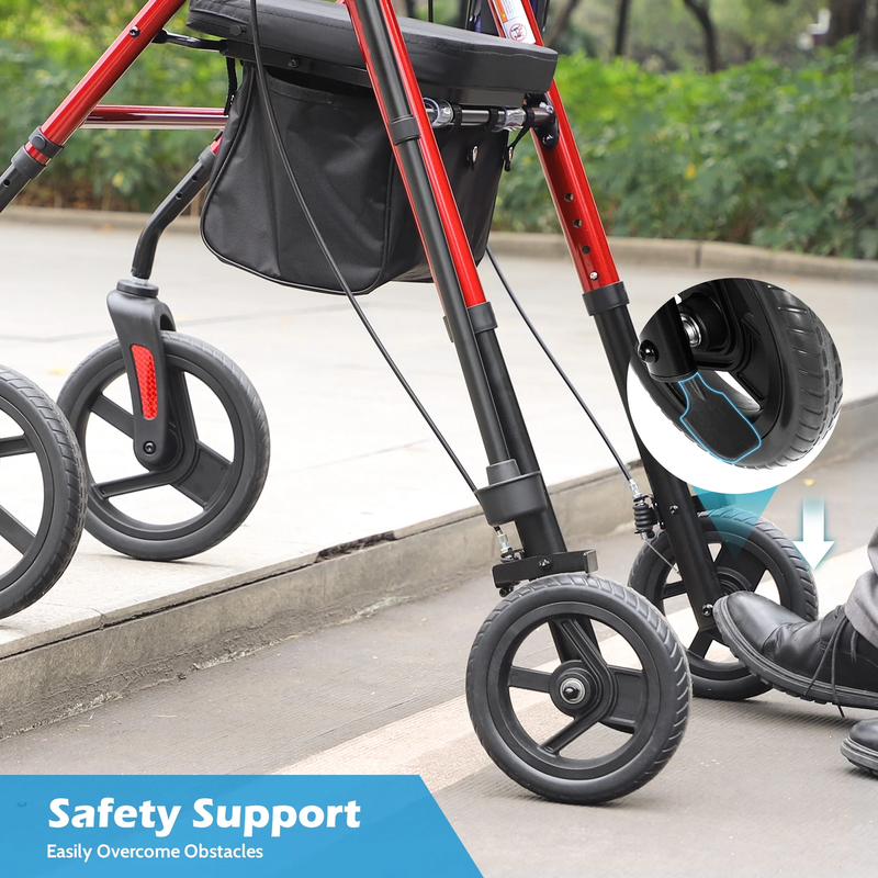Rollator Walker with Seat,Foldable Walkers for Seniors,Mobility Walkers with 10'3