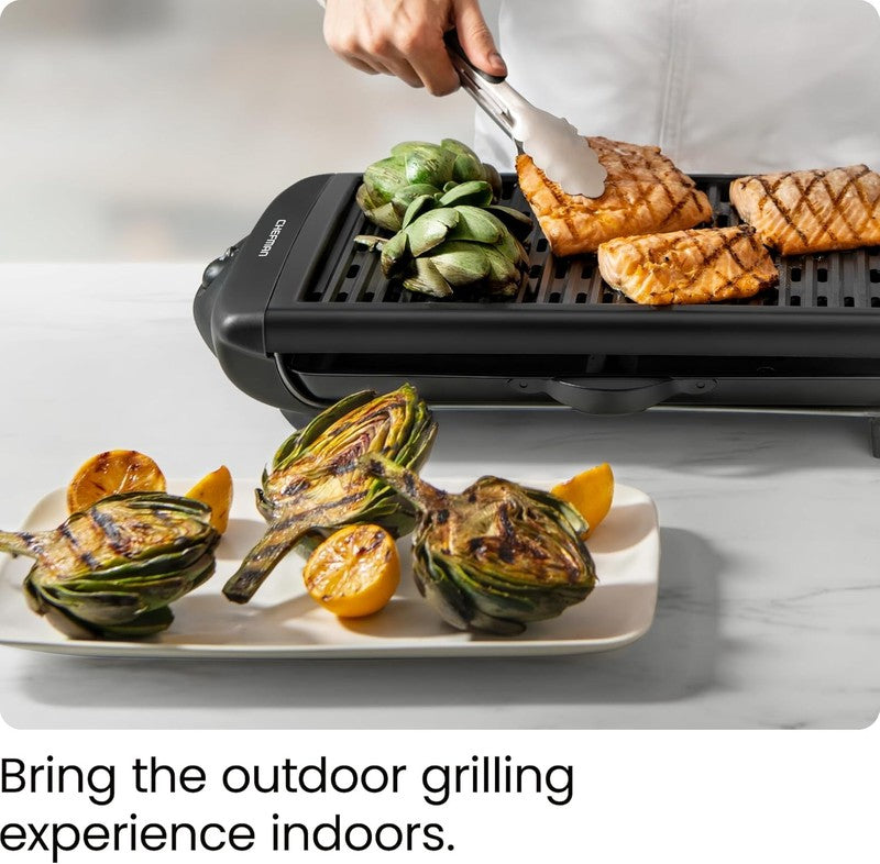 Electric Smokeless Indoor Grill W/ Non-Stick Cooking Surface & Adjustable Temper1