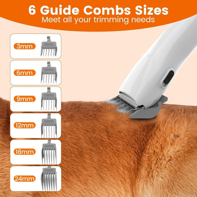 Pet Grooming Vacuum Kit with Clippers & Low Noise Shedding Brush, PG10 Black5