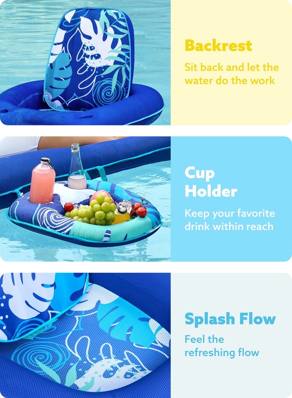 Pool Lounger Float for Adult, Inflatable Pool Floats Lounger Raft Floaties Water3