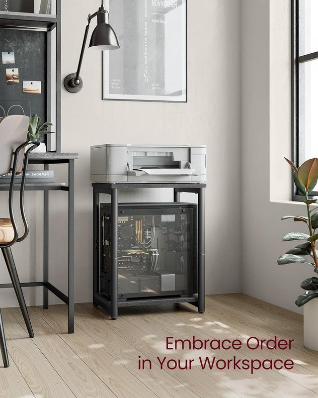 Set of 2 Side Tables Small End Tables Nightstand Living Room Bedroom Gray/Black4